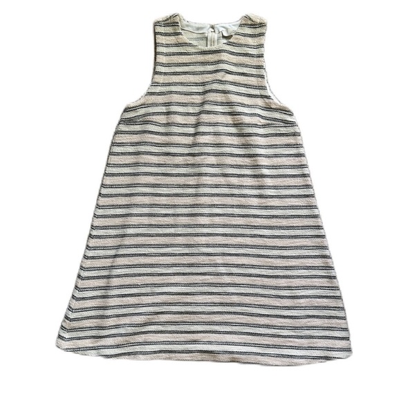 LOFT Dresses & Skirts - Loft Black, Gray & Blush Pink Striped Dress. Size Medium